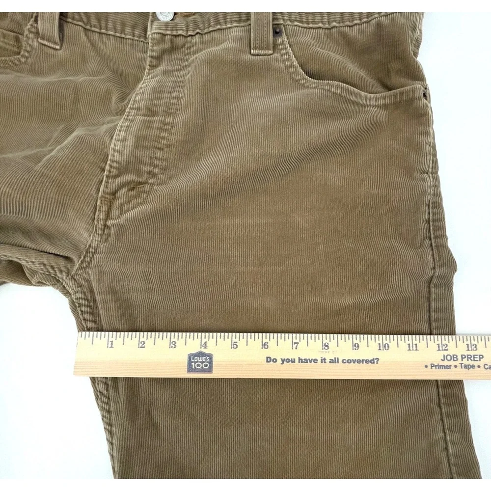 Levis 549 Low Loose Brown Corduroy Pants Mens 38x23 Custom Cropped Relaxed Fit